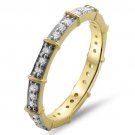 Brand New 0.50CT ROUND BRILLIANT CUT DIAMONDS FULL ETERNITY WEDDING RING IN 9k YELLOW GOLD