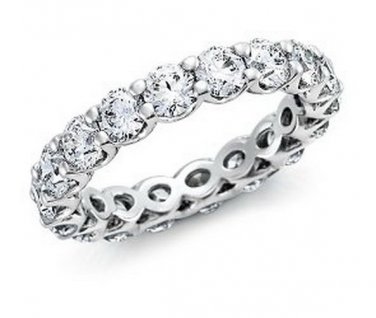 F/VS 1.10ct Round Brilliant Cut Diamond Full Eternity Wedding Ring in Platinum from finediamondsrus