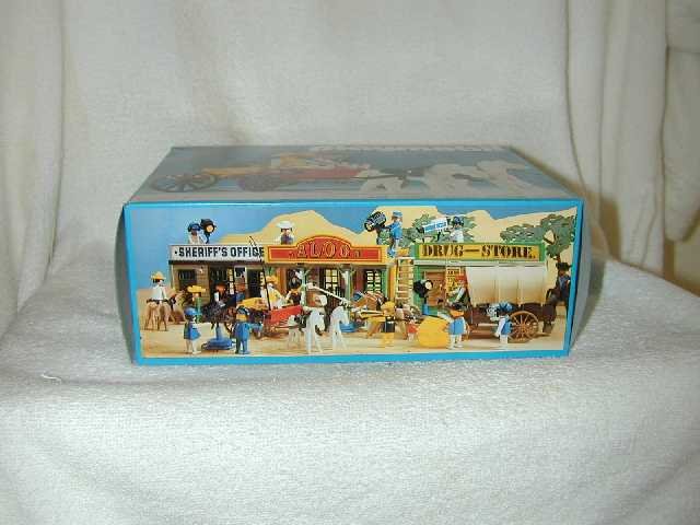 1983 PLAYMOBIL Western DR FAMILY BUCKBOARD WAGON with SNOW WHITE HORSES 3587 MIB