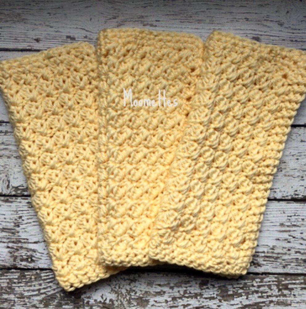 Handmade Dish Cloths Yellow Wash Cloths Kitchen Dishcloths Dishrag