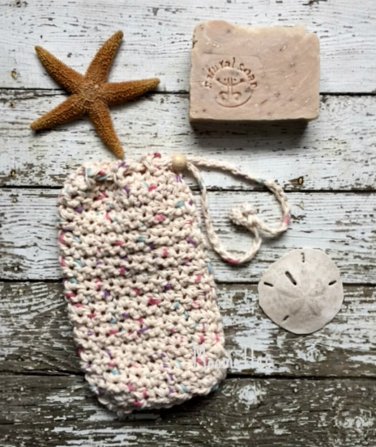 Natural Soap Saver Drawstring Soap Sack Bath Soap Pouch Organic  Washcloth Handmade