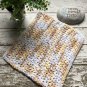 Oak Beige Kitchen Dish Cloths White Cotton Dishcloth Washcloth Crochet Set of 3