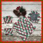 Crochet Christmas Dish Cloth Kitchen Set White Red Green Scrubbie Scrubby Cotton