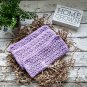 Set of 3 Handmade Crochet Kitchen Dish Cloths Lavender Lilac Purple Cotton Dishcloth
