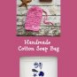 Handmade Soap Saver Pastel Pink Drawstring Soap Sack Bath Soap Pouch
