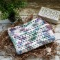 Set of 3 Handmade Crochet Kitchen Dish Cloths Rustic White Blue Green Purple Cotton
