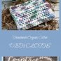 Set of 3 Handmade Crochet Kitchen Dish Cloths Rustic White Blue Green Purple Cotton