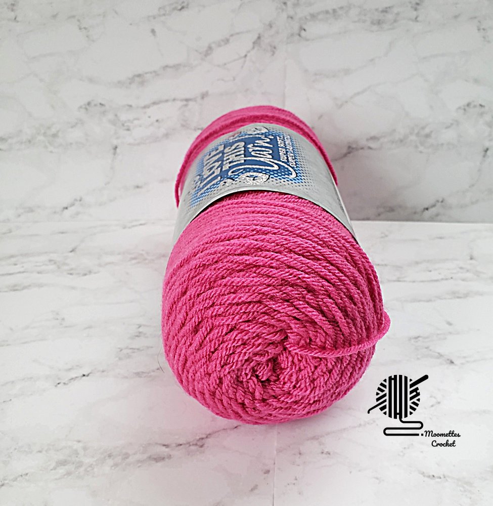 I Love This Yarn Hot Rose Pink Color 350 Acrylic 355 Yards 7 oz Medium