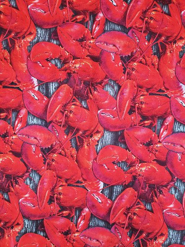 FQ Red Lobster Fabric Windham A La Carte Quilt Cotton 19" x 22" Fat Quarter