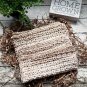 Beige Cotton Dish Cloths Earth Tone Cotton Kitchen Dishcloths Set of 3 Handmade
