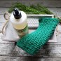 Handmade Kitchen Dish Cloths Leaf Green Cotton Dishcloths Wash Cloth Set of 3