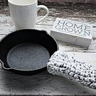 Cast Iron Handle Cover White Black Cast Iron Pot Holder Crochet Pan Handle Cover Handmade USA