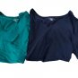 3 Assorted Tops SS V-Neck LS Crew XL Women Teal Navy Cranberry Amazon Essentials