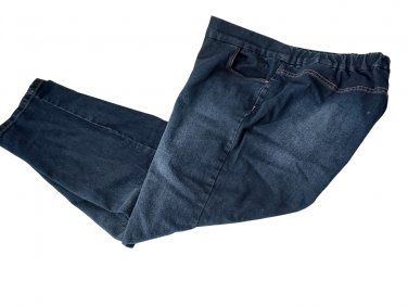 Denim & Co. Pull On Jeans 14P Petite Straight Leg Elastic Waist