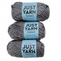 Tweed Gray Premier Yarns Just Yarn - 1.58 oz. 98 Yds Grey Color 2065-02 Bulk 3 Skeins