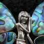 XL Silver & Paua Shell Angel Brooch Pendant BC-117-KT