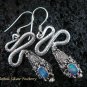 925 Silver Australian Opal Snake Earrings ER-485-KA