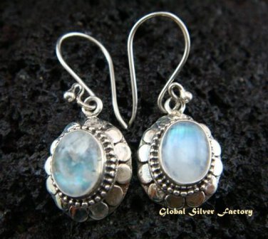 Sterling Silver Rainbow Moonstone Earrings ER-438-IKP