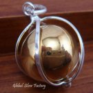Sterling Silver Cage Chime Ball Pendant CH-254-KT