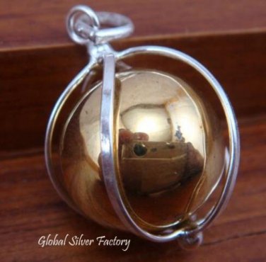 Sterling Silver Cage Chime Ball Pendant CH-254-KT