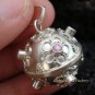 925 Silver Rose Quartz Chime Ball Pendant CH-303-KA