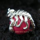 Sterling Silver Scorpion 12mm Pink Chime Ball CH-304-KT