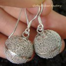 Granulated Silver Design Chime Ball Earrings CBE-139-KT
