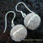 Granulated Silver Design Chime Ball Earrings CBE-139-KT