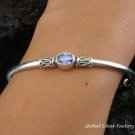 Sterling Silver & Amethyst Women's Bangle SBB-270-PS