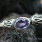 Sterling Silver & Amethyst Women's Bangle SBB-270-PS