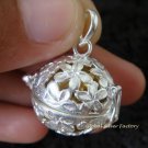 925 Silver Frangipani Harmony Ball Pendant HB-289-PS