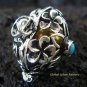 925 Silver & Turquoise Heart Harmony Ball HB-286-PS