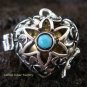 925 Silver & Turquoise Heart Harmony Ball HB-286-PS