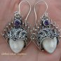 925 Silver Balinese Carved Bone Goddess Earrings GDE-183-PS