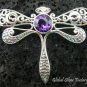 925 Silver Amethyst Butterfly Brooch Pendant BC-107-KT