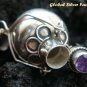 925 Silver Amethyst Essential Oil Bottle Pendant PP-287-KA
