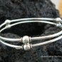 Sterling Silver & Double Strand Women's Bangle SBB-269-PS