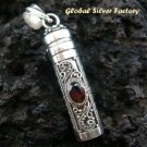 925 Silver Garnet Essential Oil Bottle Pendant PP-311-KT