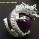 Sterling Silver & Dragon Purple Chime Ball CH-288-KT