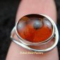 Sterling Silver Amber Gemstone Ring RI-257-NY