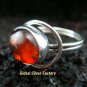 Sterling Silver Amber Gemstone Ring RI-257-NY