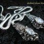 925 Silver CZ Snake Earrings ER-486-KA