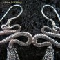 925 Silver CZ Snake Earrings ER-486-KA
