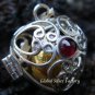 925 Silver Garnet Heart Harmony Chime Ball Pendant HB-163-KT