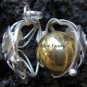 925 Silver Garnet Heart Harmony Chime Ball Pendant HB-163-KT