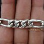 Sterling Silver 8mm Men Figaro Chain Bracelet MJ-114-KT