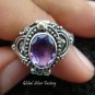 925 Silver Amethyst Poison Ring LR-518-KT