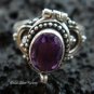 925 Silver Amethyst Poison Ring LR-518-KT