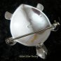 925 Silver Turtle Paua Shell Brooch Pendant BC-109-KA