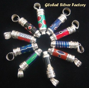 Wholesale 10 Pieces Silver Essential Oil Pendants SSB-160-GSF